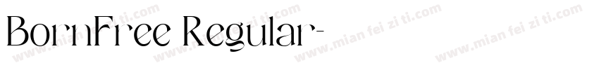 BornFree Regular字体转换